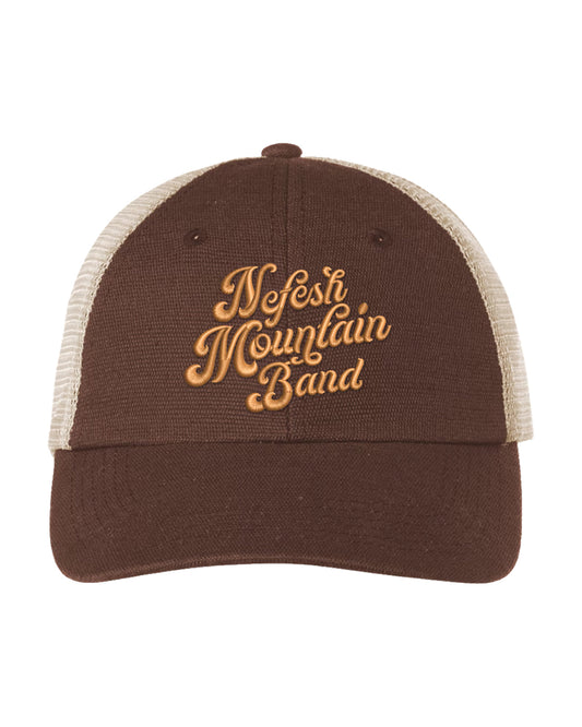 Nefesh Mountain Band hemp blend trucker hat - Earth/Oyster