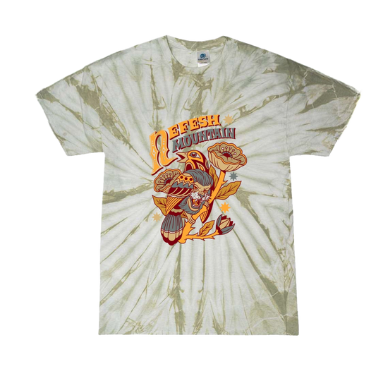 Sparrow T-shirt - Olive Tie-Dye